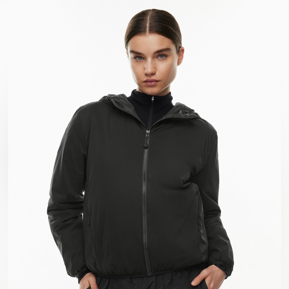 Aritzia Beige Wind Breaker Puff Jacket